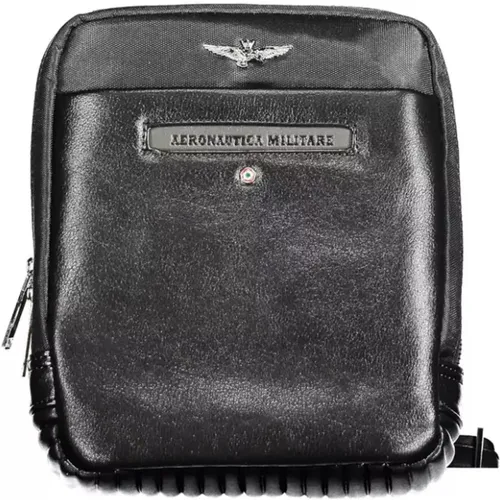 Schwarze Polyester-Schultertasche mit Verstellbarem Riemen - aeronautica militare - Modalova