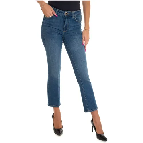 Stretch Denim Jeans, Medium Waist, Slim-Fit , female, Sizes: W31, W26, W30, W32, W25 - Liu Jo - Modalova
