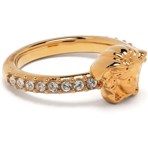 Goldener Medusa Swarovski Kristall Bandring - Versace - Modalova