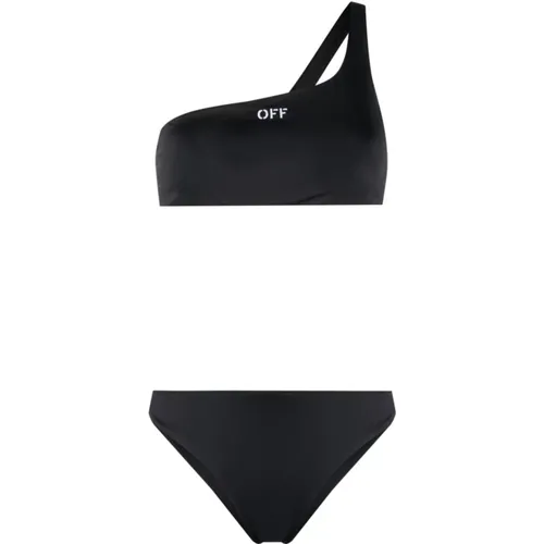 Schwarzes Meer Bikini Besticktes Logo,Bikini mit gesticktem Logo - Off White - Modalova