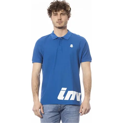 Blaues Baumwoll-Poloshirt mit Logo , Herren, Größe: M - Invicta - Modalova