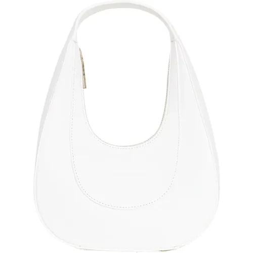 Weiße längliche Logotasche mit goldenem Reißverschluss , Damen, Größe: ONE Size - Chiara Ferragni Collection - Modalova