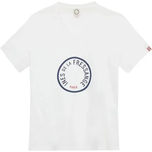 Aurore V-Ausschnitt T-Shirt weiß -,Aurore V-Ausschnitt T-Shirt khaki - Ines De La Fressange Paris - Modalova