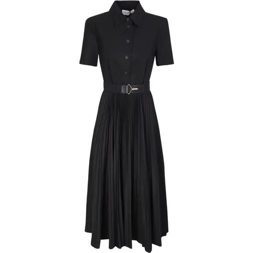 Shirt Dress Elegant Pleated Skirt , female, Sizes: S - TORY BURCH - Modalova