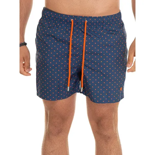 Boardshort mit Polka-Dots und Logo vorne und hinten , Herren, Größe: M - Gallo - Modalova