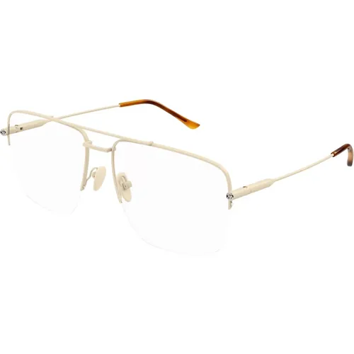 Ivory Havana Eyewear Frames , unisex, Sizes: 58 MM - Gucci - Modalova