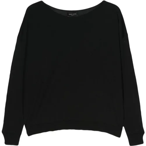 Schwarze Pullover für Männer , Damen, Größe: M - Roberto Collina - Modalova