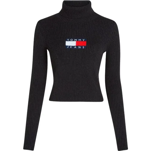 Elegant Turtleneck Jumper , Damen, Größe: L - Tommy Hilfiger - Modalova