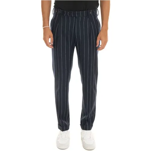 Gestreifte Chino Hose mit Tailoring Vent , Herren, Größe: L - Berwich - Modalova