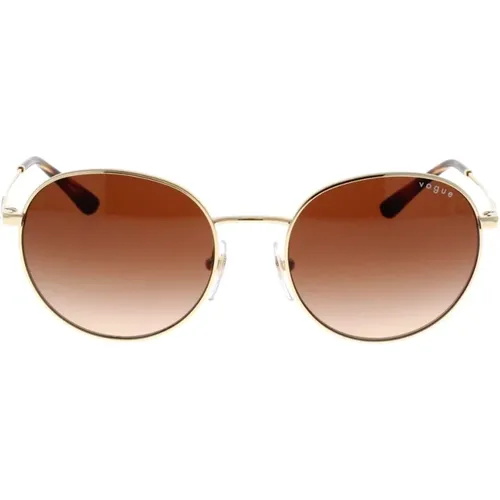 Round Metal Sunglasses, Unique and Classy , female, Sizes: 53 MM - Vogue - Modalova