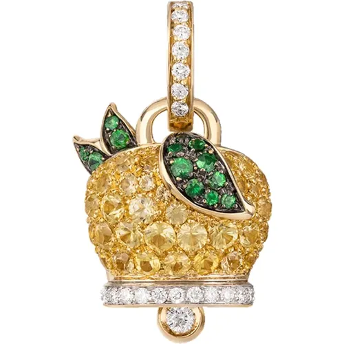 Bell Pendant in Gold with 0.28 CT Diamond , female, Sizes: ONE SIZE - Chantecler - Modalova