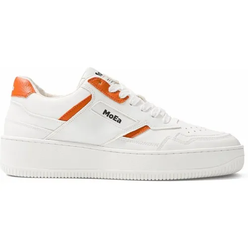 Nachhaltige Orange Vegane Sneaker , Damen, Größe: 43 EU - MoEa - Modalova