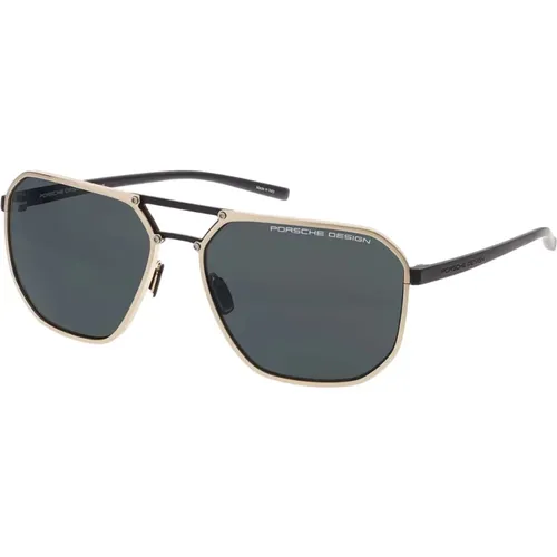 Gold Titan Matt Schwarz Sonnenbrille - Porsche Design - Modalova