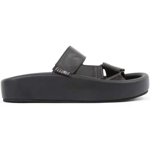 Schwarze Sandale Stilvolles Design , unisex, Größe: 42 EU - MM6 Maison Margiela - Modalova