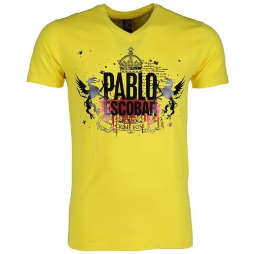 Pablo Escobar Krimineller Boss - Herren T-Shirt - 1333Ge - Local Fanatic - Modalova