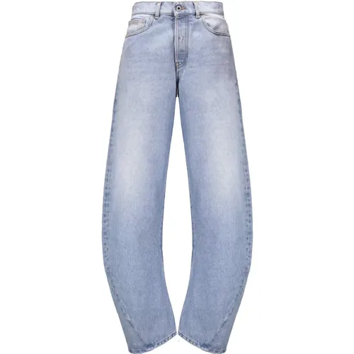 Klassische Denim 5-Pocket Jeans , Damen, Größe: W24 - Off White - Modalova