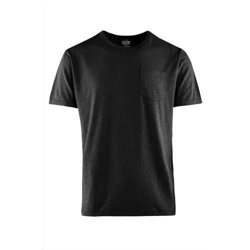 Men`s Slub Cotton T-Shirt with Pocket , male, Sizes: M, L - BomBoogie - Modalova