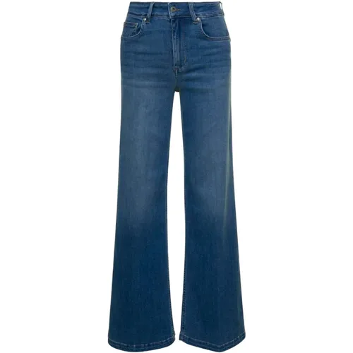 Blaue Denim Flare High Waist Jeans , Damen, Größe: W28 - Liu Jo - Modalova