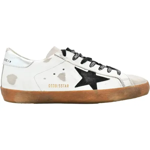 Superstar Black Star Sneakers , male, Sizes: 9 UK - Golden Goose - Modalova