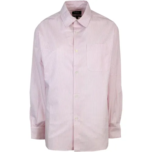 Vintage Oversized Pink Shirt , female, Sizes: S, 2XS, XS - A.p.c. - Modalova