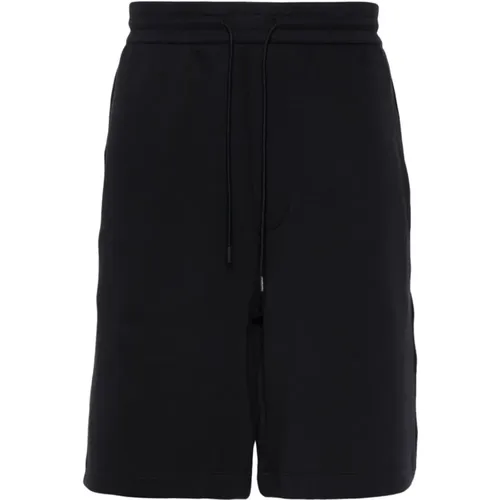 Regular Fit Navy Bermuda Shorts with Logo Bands , male, Sizes: XL, M, S - Emporio Armani - Modalova