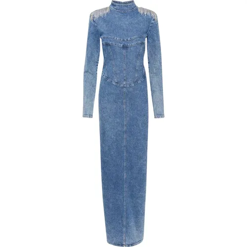 Denim Frillygz Langes Kleid Gestuz - Gestuz - Modalova