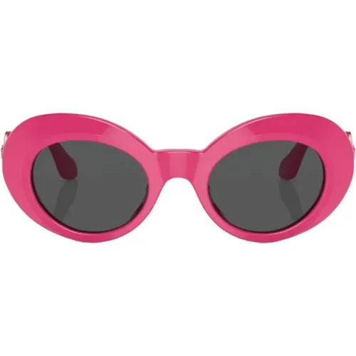 Kids Sunglasses Round Glossy , female, Sizes: 45 MM - Versace - Modalova