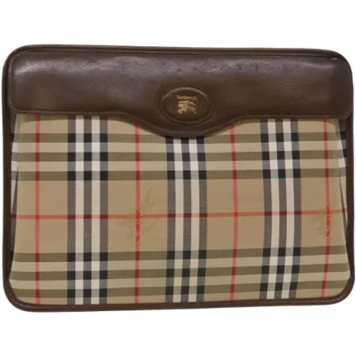 Pre-owned Canvas clutches , female, Sizes: ONE SIZE - Burberry Vintage - Modalova