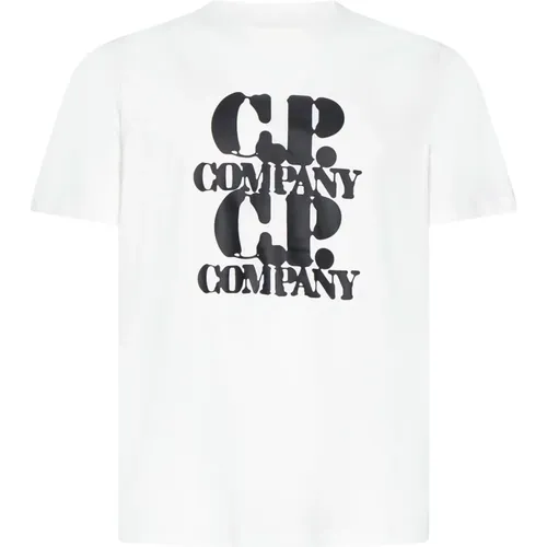 T-Shirt mit Logo-Print , Herren, Größe: XL - C.P. Company - Modalova