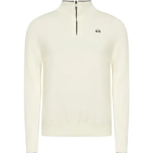 Herren Zip Neck Pullover Sweater - LA MARTINA - Modalova