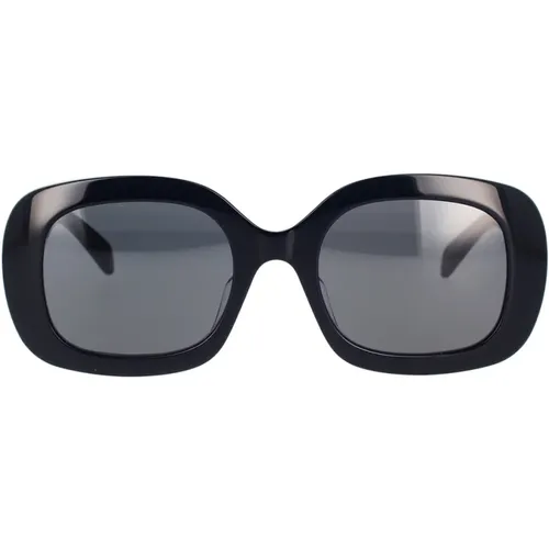 Geometrische Sonnenbrille mit dunkelgrauen Gläsern - Celine - Modalova