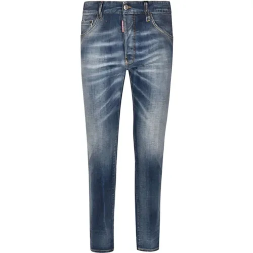 Zerrissene Slim-Fit Jeans , Herren, Größe: 2XL - Dsquared2 - Modalova