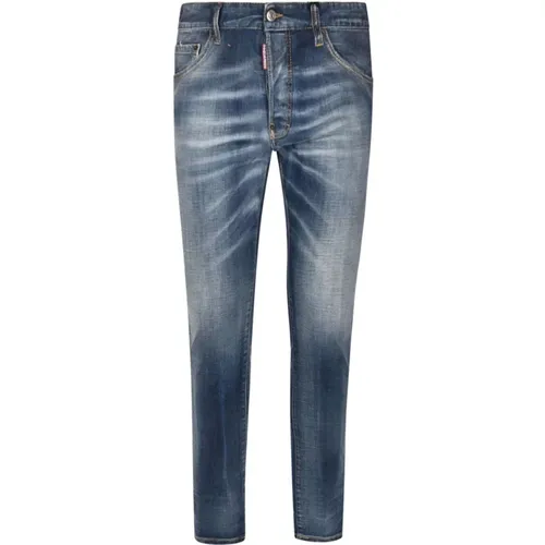 Zerrissene Slim-Fit Jeans , Herren, Größe: 3XL - Dsquared2 - Modalova