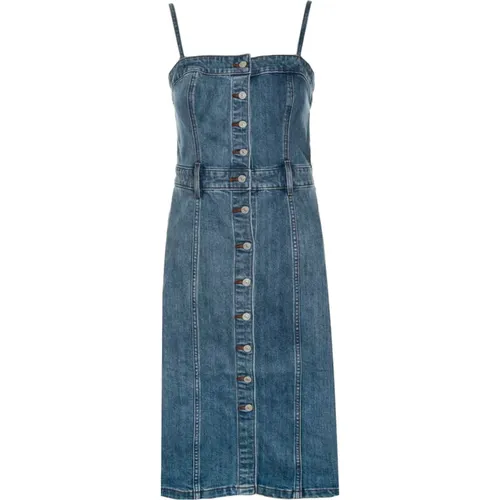 Levi's, Denim Bustier Kleid mit Korsett-Design , Damen, Größe: S - Levis - Modalova