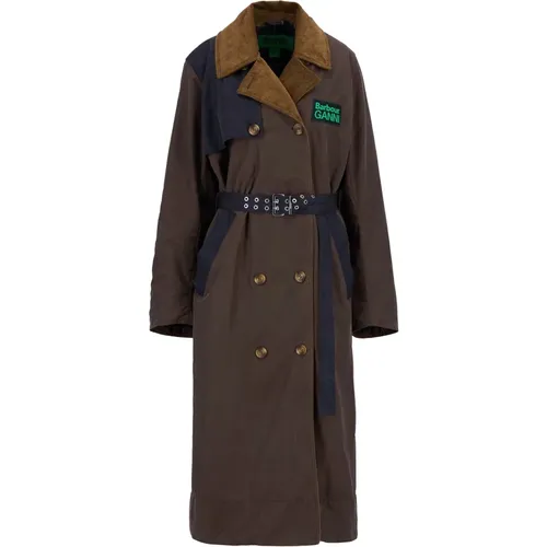 Wax Trench Coat with Suede Collar , female, Sizes: 2XS, XS, S - Barbour - Modalova