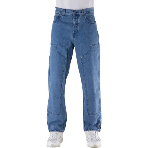 Doppelknie Denim Jeans , Herren, Größe: M - Garment Workshop - Modalova