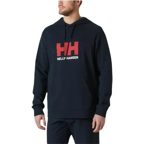 Marineblauer Logo Hoodie , Herren, Größe: L - Helly Hansen - Modalova