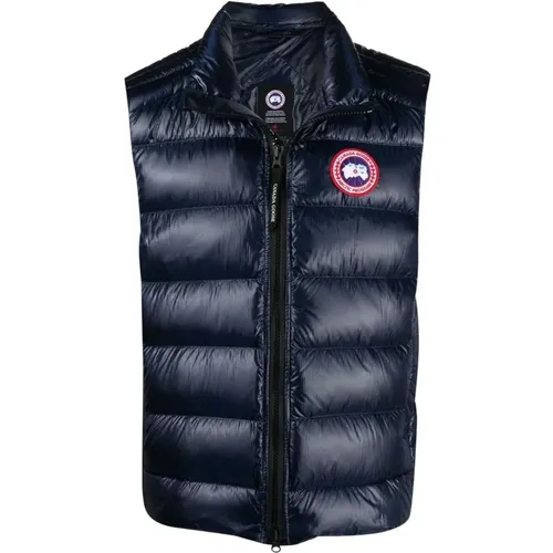 Sleeveless Down Jacket with Logo , male, Sizes: XL - Canada Goose - Modalova