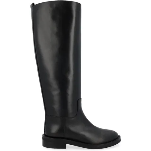 Luxus Schwarzer Stiefel Andere 012 , Damen, Größe: 35 EU - Via Roma 15 - Modalova