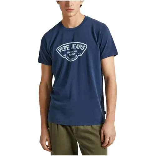 Blaues Cherry T-Shirt Pepe Jeans - Pepe Jeans - Modalova