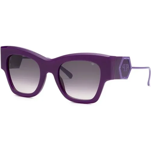 Opal Violet Sonnenbrille mit Smoke Gradient Gläsern , Damen, Größe: 53 MM - Philipp Plein - Modalova