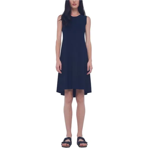 Blaues ärmelloses Jersey-Kleid , Damen, Größe: S - Norma Kamali - Modalova