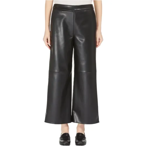 Schwarze Hose mit geradem Bein - Max Mara Studio - Modalova