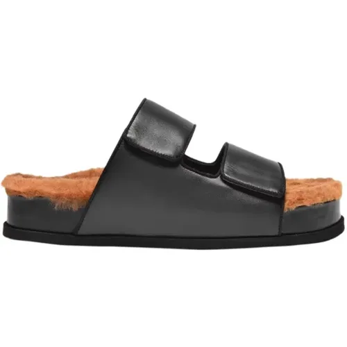 Leather sandals , female, Sizes: 4 UK - Neous - Modalova