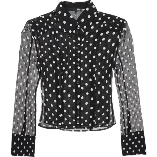 Punkte Pailletten Chiffon Bluse , Damen, Größe: S - ROTATE Birger Christensen - Modalova