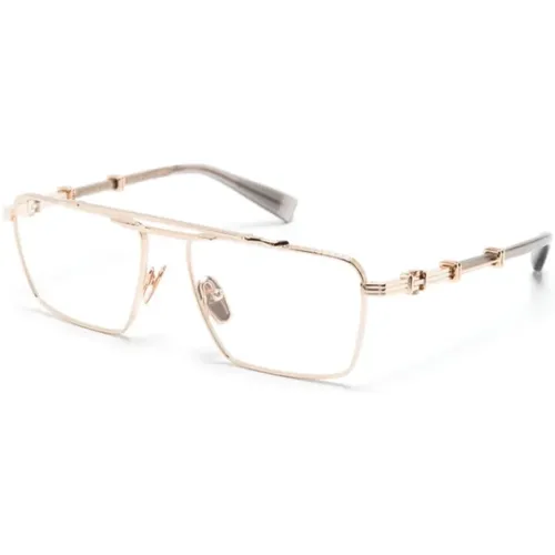 Goldene Optische Brille, Vielseitiger Stil,Klassische Schwarze Optische Brille,Schwarze Optische Brille, vielseitig und stilvoll - Balmain - Modalova