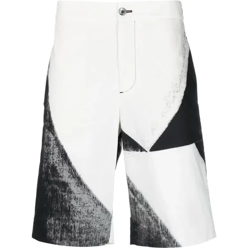 Stylish Printed Cotton Bermuda Shorts , male, Sizes: S, M - alexander mcqueen - Modalova