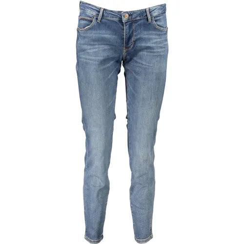 Blaue Skinny Denim Jeans mit Wascheffekt , Damen, Größe: W27 L30 - Guess - Modalova