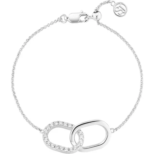 Capizzi Due Armband mit weißen Zirkonia , Damen, Größe: ONE Size - Sif Jakobs Jewellery - Modalova