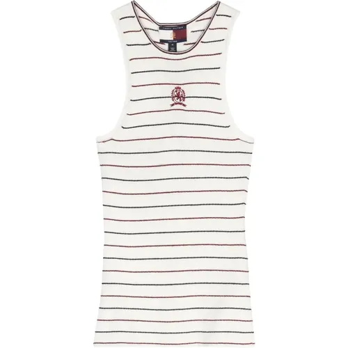 Ivory Tank Sweater , Damen, Größe: L - Tommy Hilfiger - Modalova